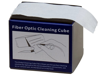 foto Cubo para limpieza de conectores de fibra óptica.